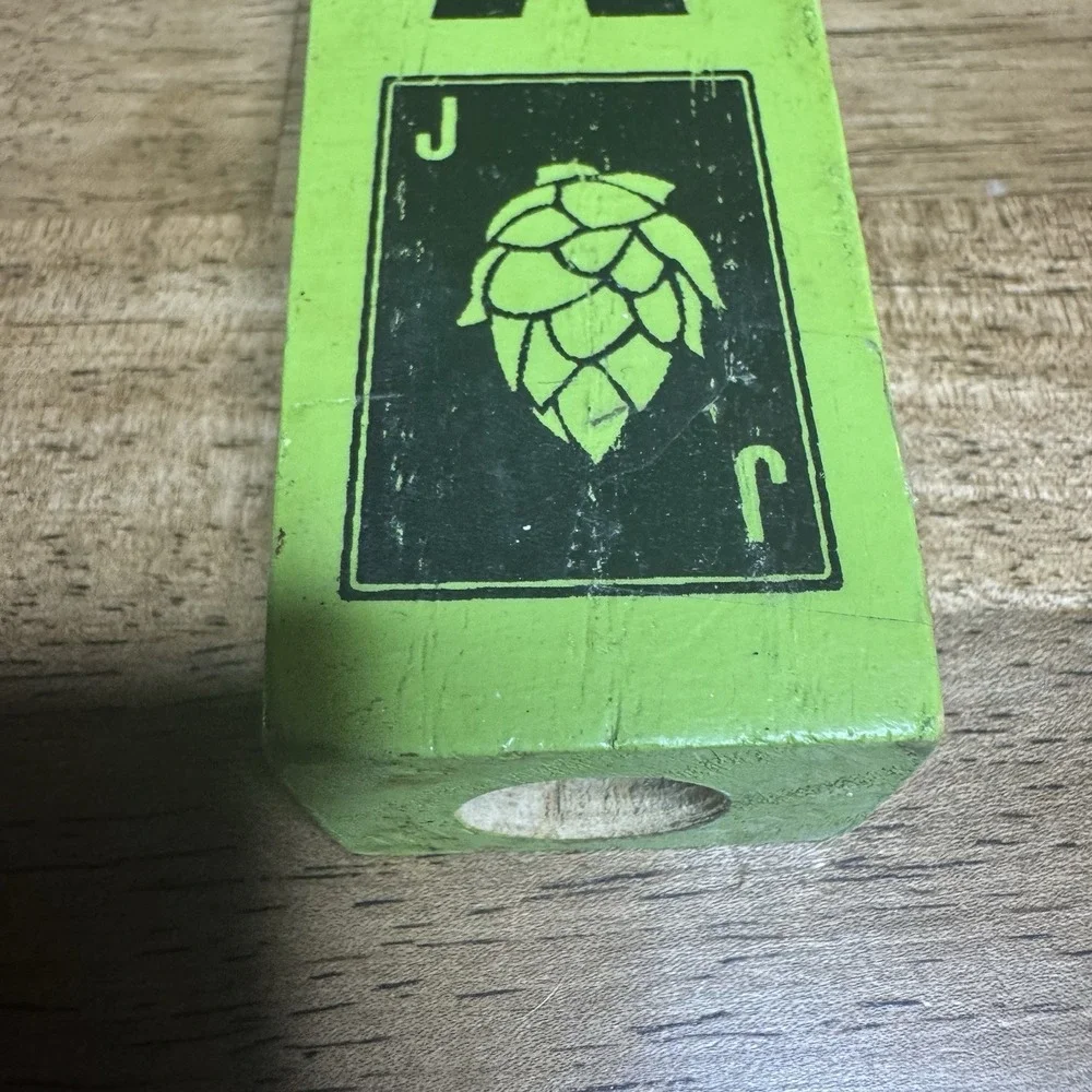 Blackstone Brewing HopJack IPA Beer Tap Handle Nashville TN Wood Green Bar Decor